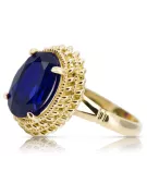 Artisanat vintage Anneau Saphir Or jaune 14 carats vrc068y